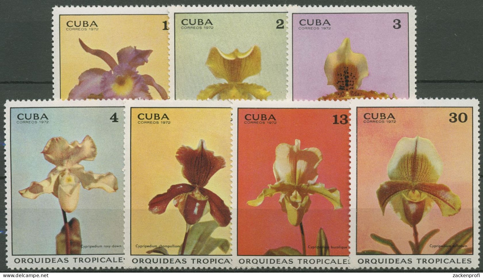 Kuba 1972 Pflanzen Blumen Orchideen 1751/57 Postfrisch - Neufs