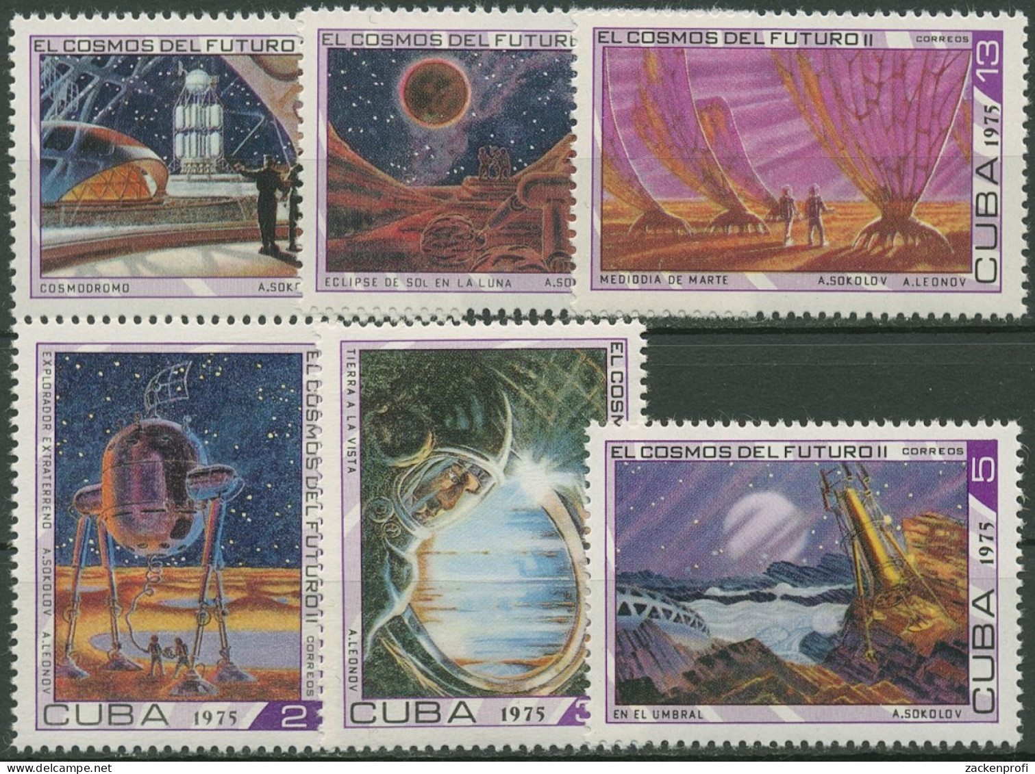 Kuba 1975 Weltraumfahrt 2039/44 Postfrisch - Nuovi