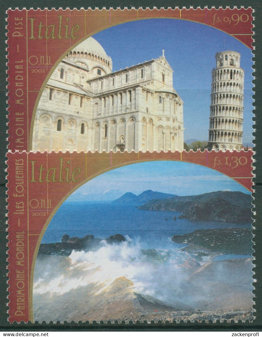 UNO Genf 2002 UNESCO Italien Bauwerke Pisa 448/49 Postfrisch - Neufs