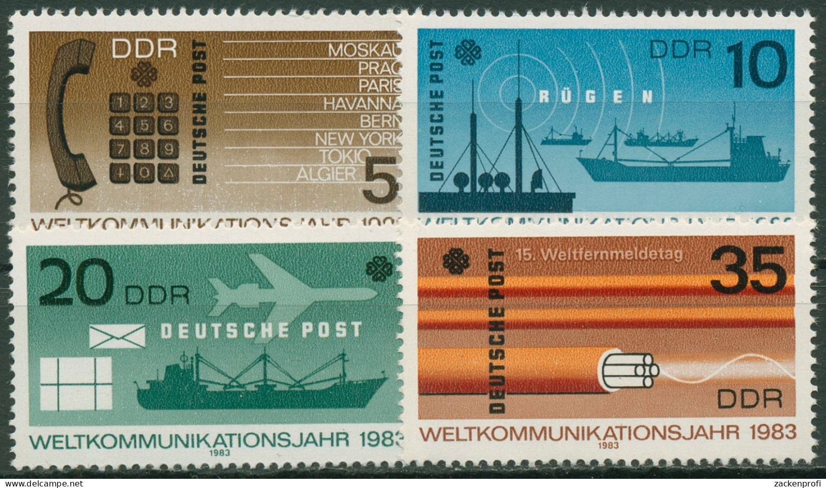 DDR 1983 Weltkommunikationsjahr 2770/73 Postfrisch - Neufs