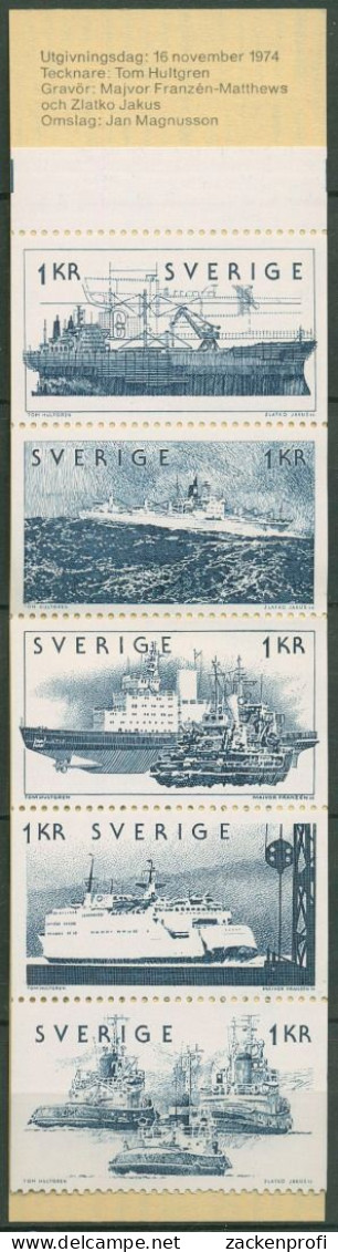 Schweden 1974 Schiffe Markenheftchen MH 48 Postfrisch (C60551) - 1951-80