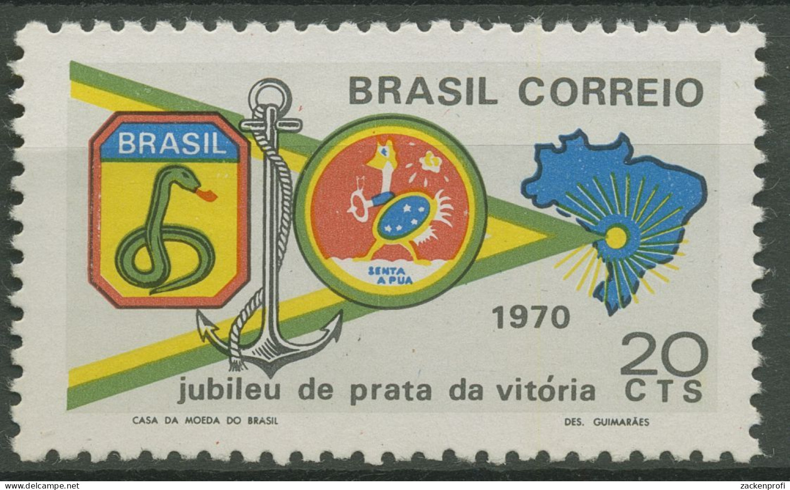 Brasilien 1970 Ende Des 2.Weltkrieges Expeditionskorp 1266 Postfrisch - Neufs