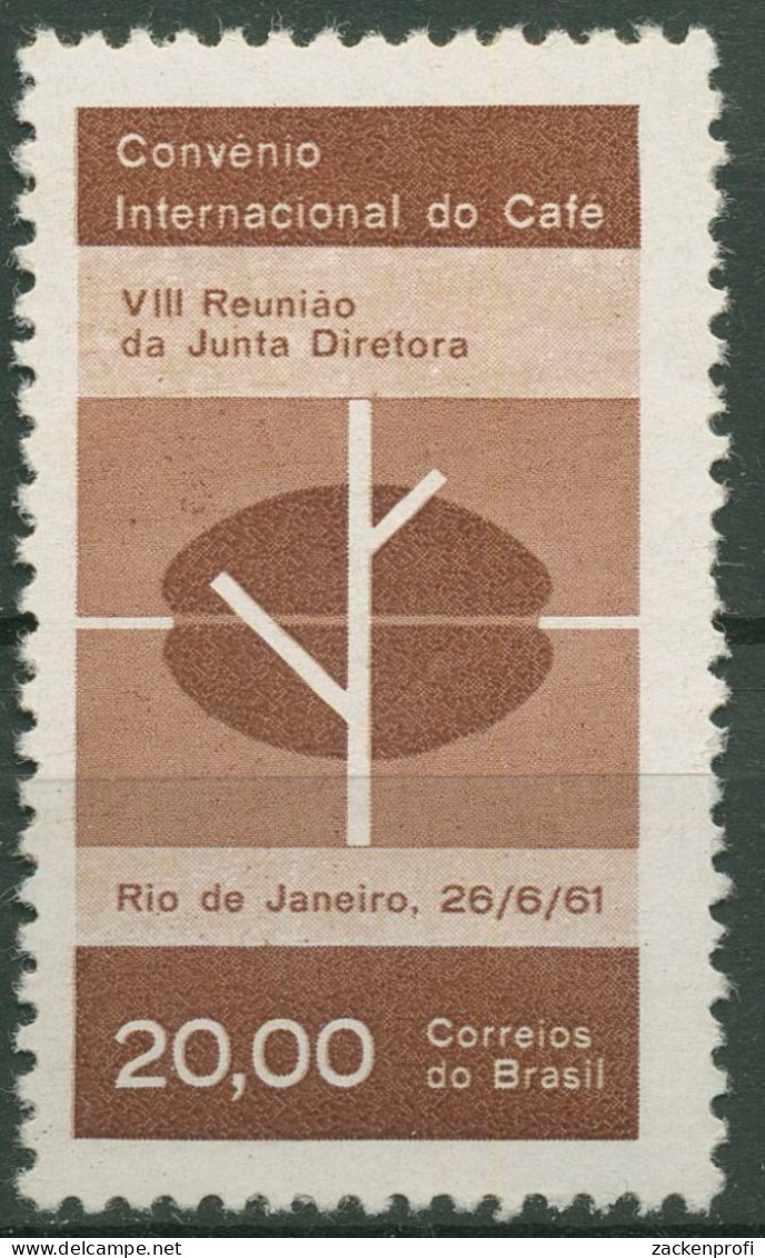 Brasilien 1961 Internationales Kaffeeabkommen Kaffeebohne 1005 Postfrisch - Unused Stamps