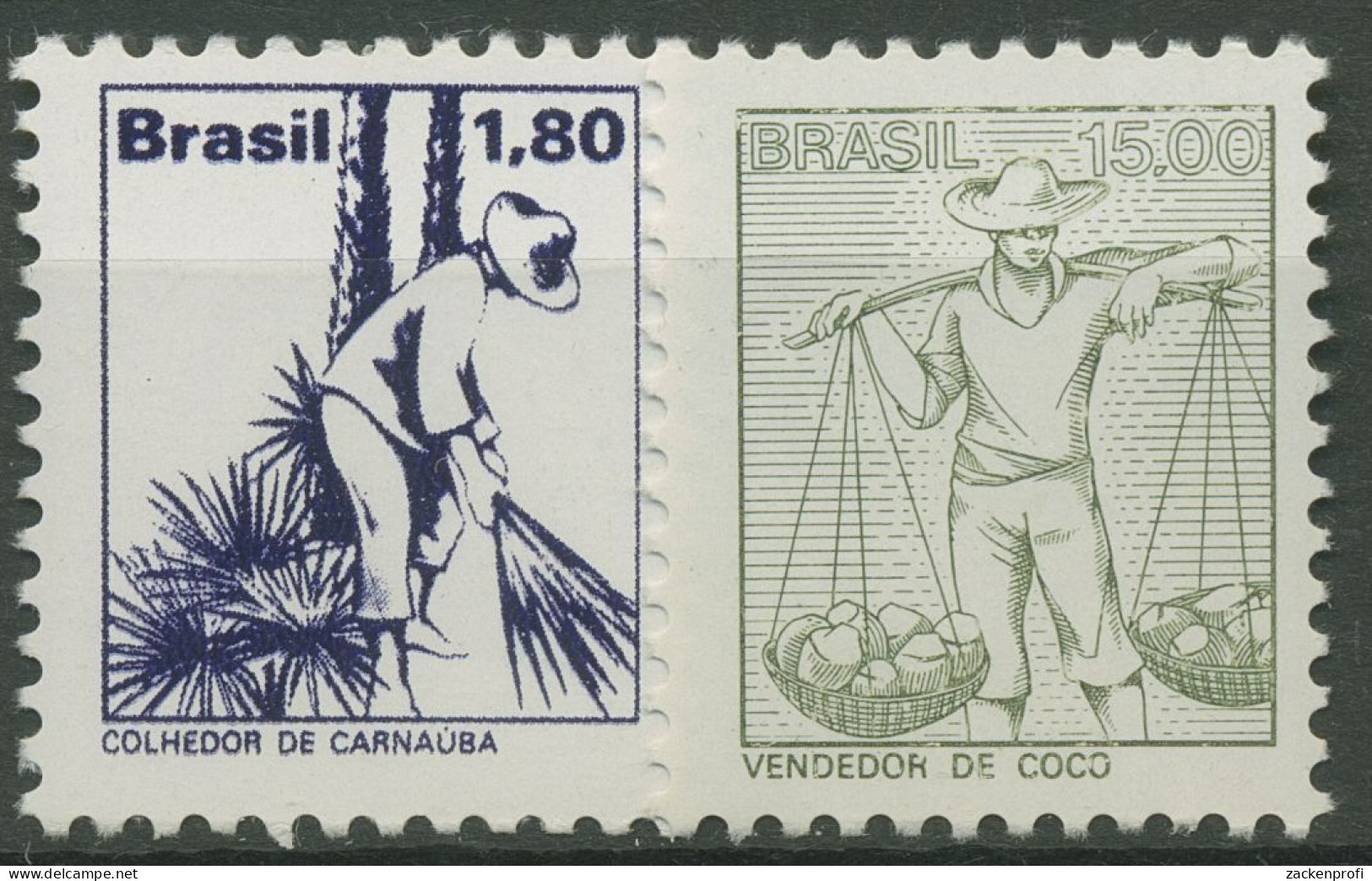 Brasilien 1978 Freimarken Berufe 1647/48 Postfrisch - Unused Stamps