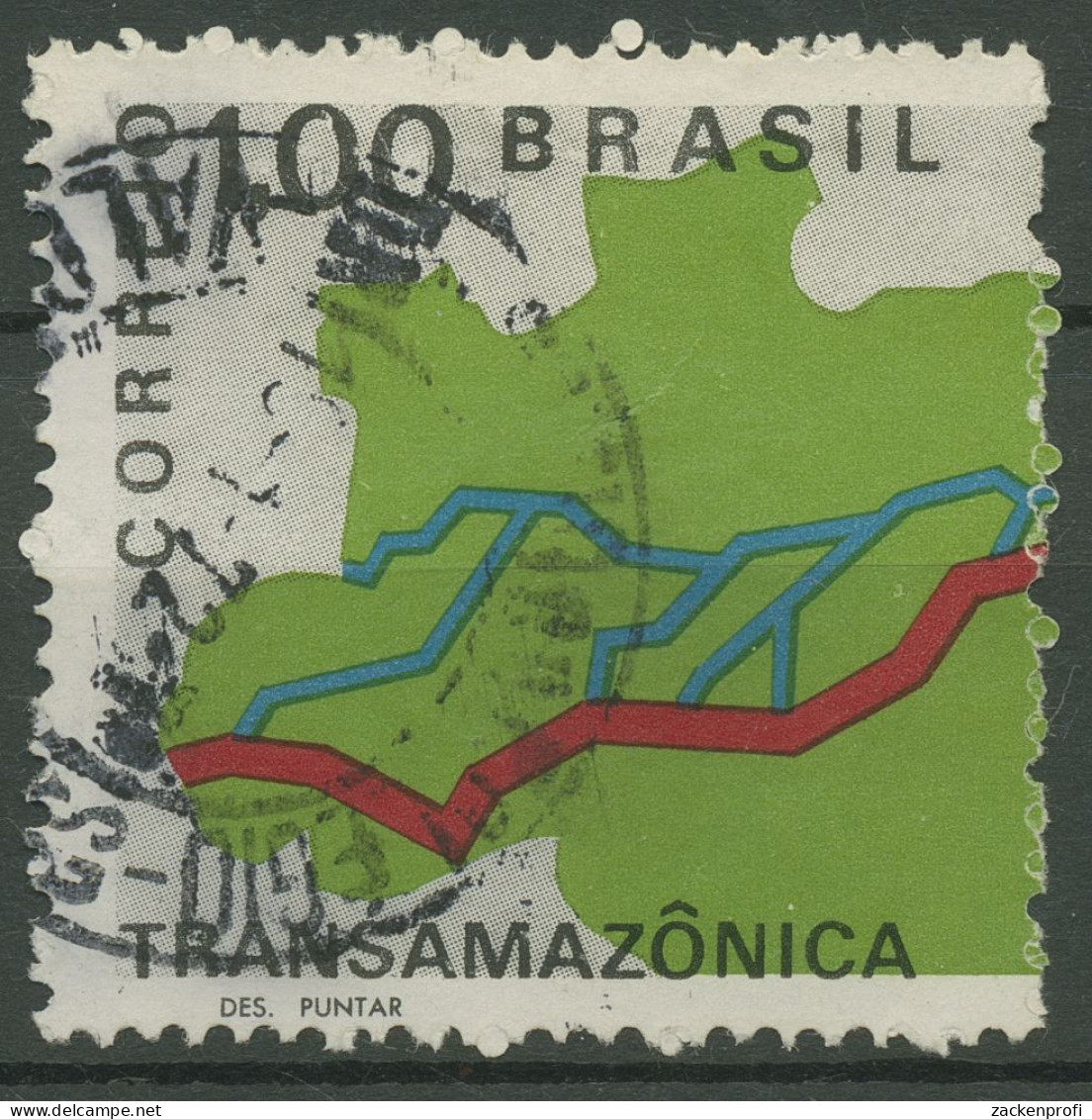 Brasilien 1971 Bau Der Transamazonica 1283 Gestempelt - Gebraucht