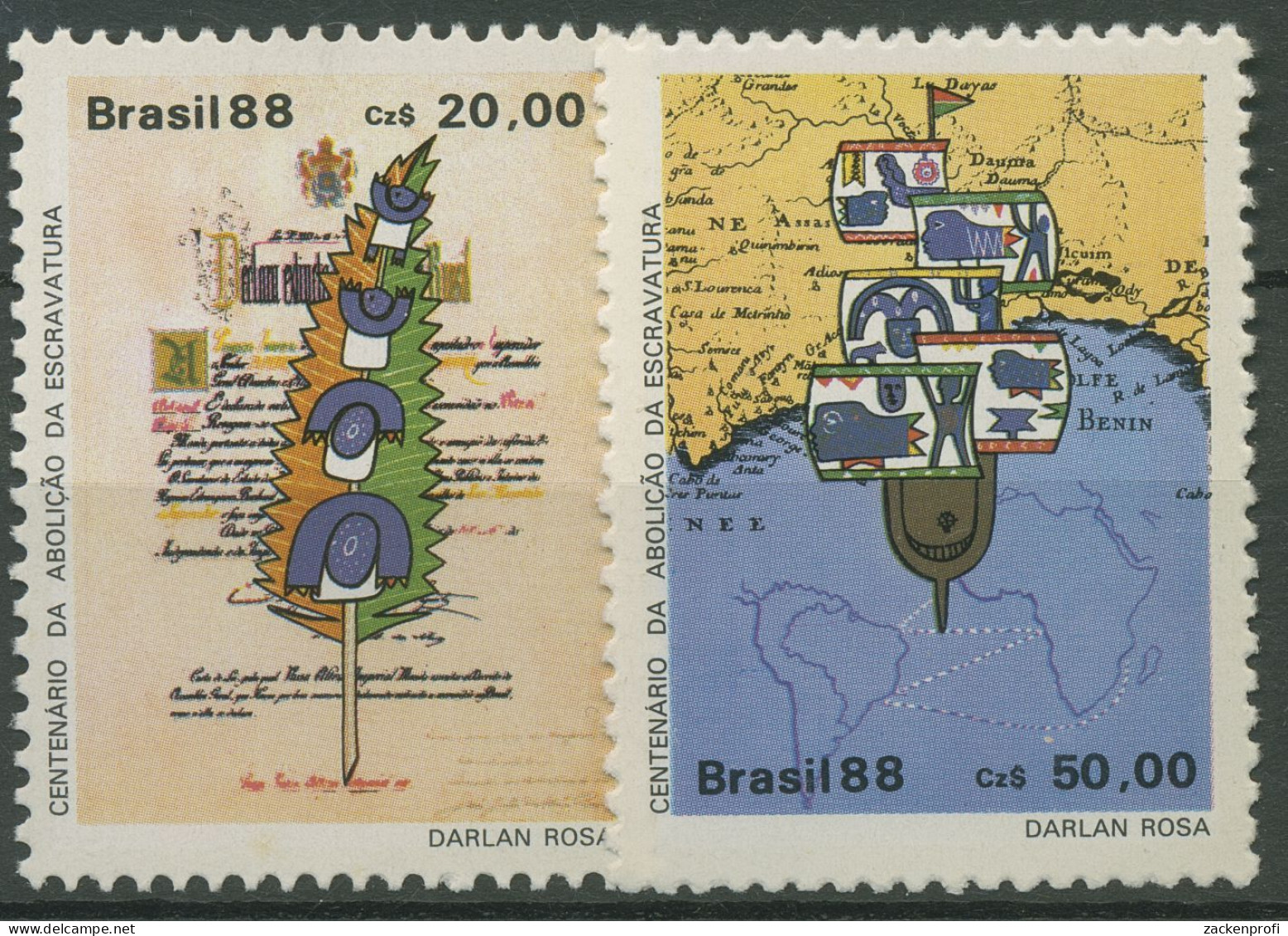 Brasilien 1988 Ende Der Sklaverei 2250/51 Postfrisch - Ungebraucht