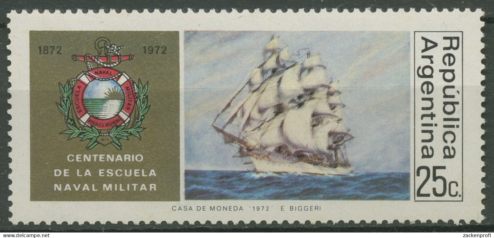 Argentinien 1972 Marineschule Segelschiff Fregatte 1129 Postfrisch - Unused Stamps