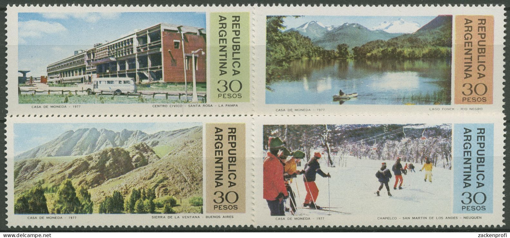 Argentinien 1977 Sehenswürdigkeiten 1312/15 Postfrisch - Unused Stamps