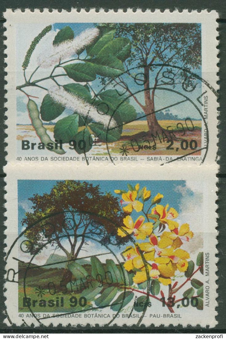 Brasilien 1990 40 Jahre Botanische Gesellschaft Bäume 2340/41 Gestempelt - Gebraucht