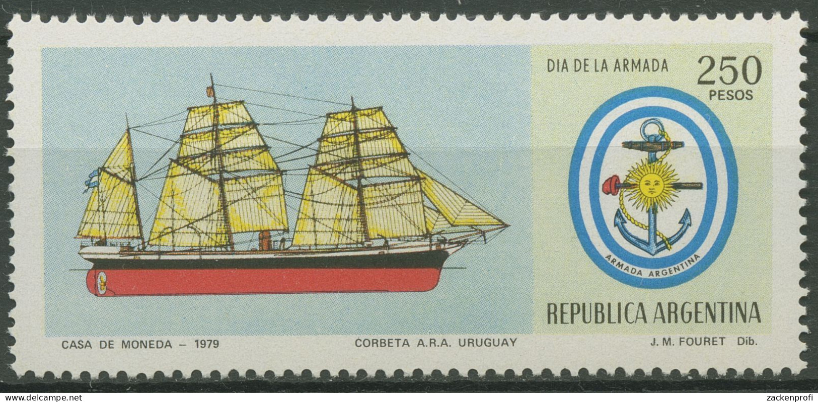 Argentinien 1979 Tag Der Marine Korvette 1396 Postfrisch - Nuevos