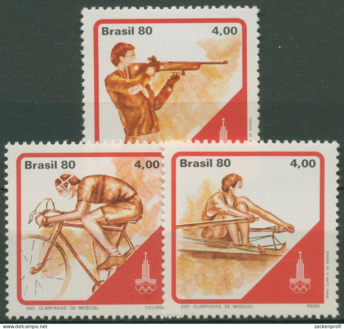 Brasilien 1980 Olympische Sommerspiele Moskau 1776/78 Postfrisch - Neufs