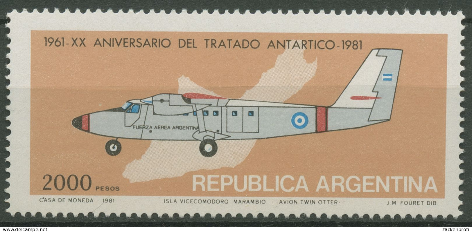 Argentinien 1981 Antarktisvertrag Schiff Flugzeug 1511 Postfrisch - Nuevos