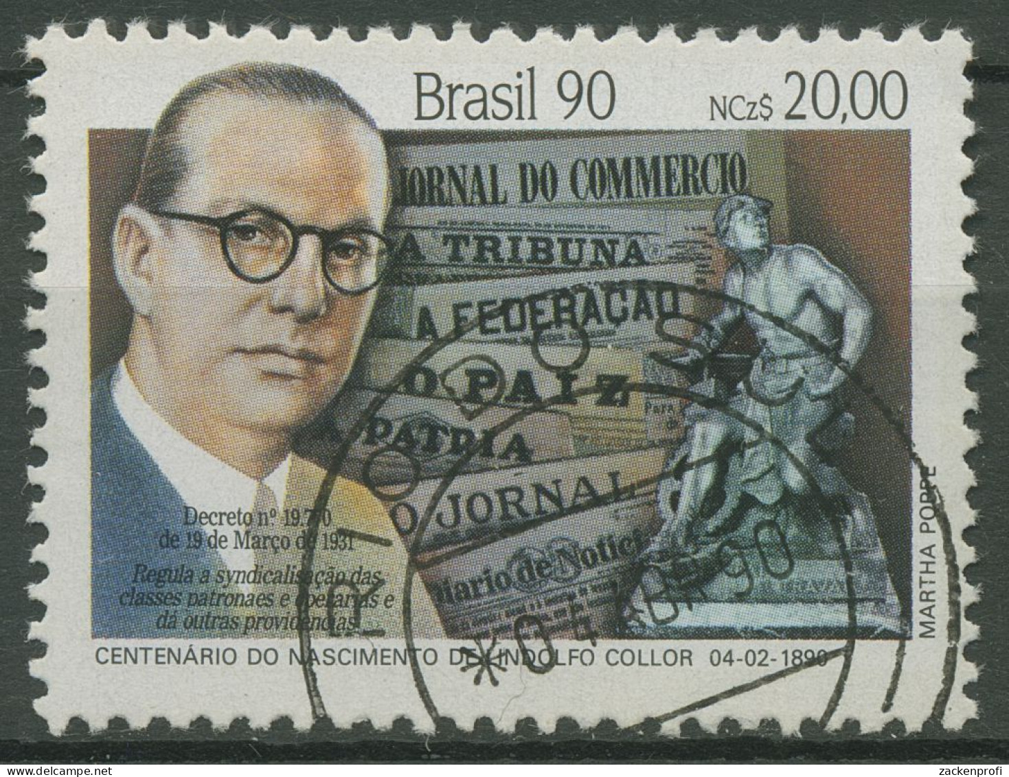 Brasilien 1990 Politiker Lindolfo Collor 2347 Gestempelt - Gebruikt