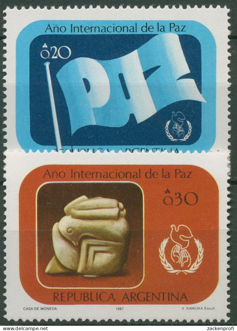 Argentinien 1987 Jahr Des Friedens Friedenstaube Skulptur 1859/60 Postfrisch - Nuevos