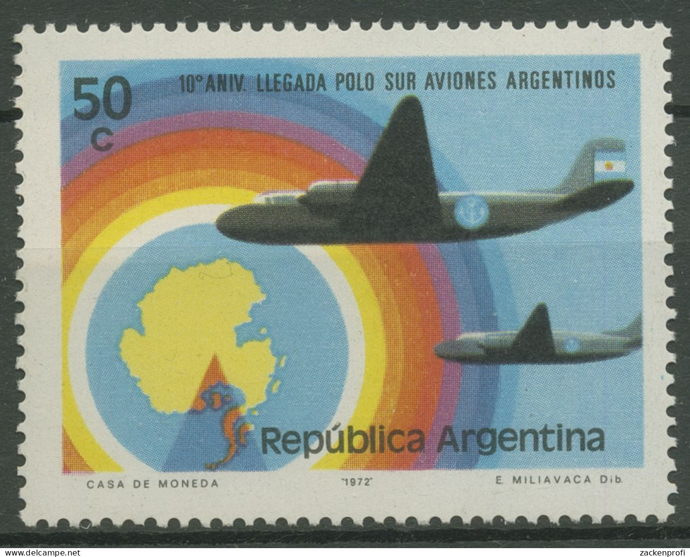 Argentinien 1973 Flug Zum Südpol Antarktis Flugzeug 1141 Postfrisch - Neufs