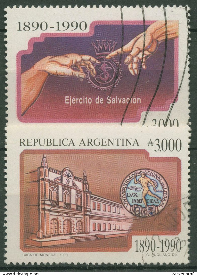 Argentinien 1990 Heilsarmee Universität Santa Fé 2066/67 Gestempelt - Gebraucht