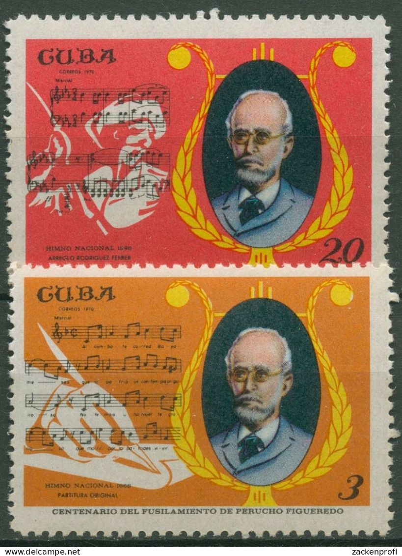 Kuba 1970 Komponist Perucho Figueredo Nationalhymne 1616/17 Postfrisch - Unused Stamps
