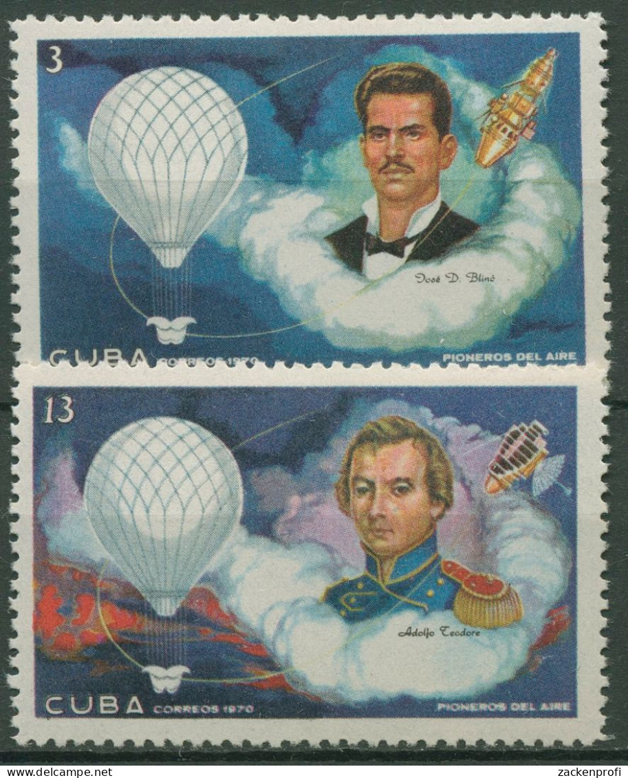 Kuba 1970 Pioniere Der Luftfahrt Ballon Satellit 1586/87 Postfrisch - Neufs
