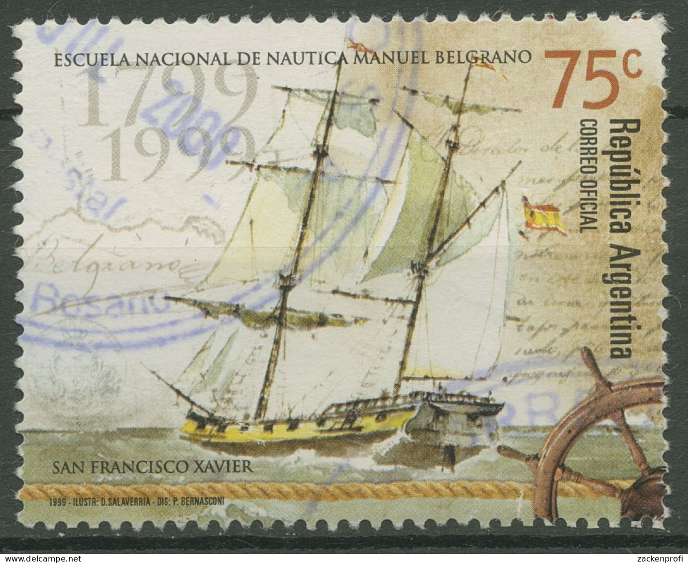 Argentinien 1999 Schiffe Seefahrtschule Schulschiff 2541 Gestempelt - Used Stamps