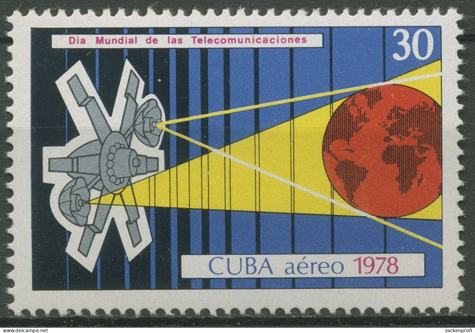 Kuba 1978 Weltfernmeldetag Nachrichtensatellit 2300 Postfrisch - Ungebraucht