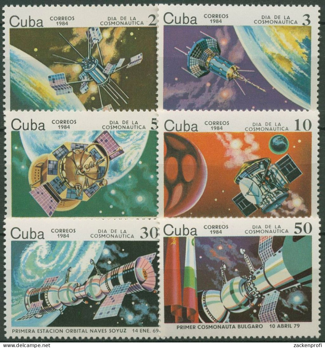 Kuba 1984 Weltraumfahrt Satelliten Raumsonden 2844/49 Postfrisch - Ongebruikt