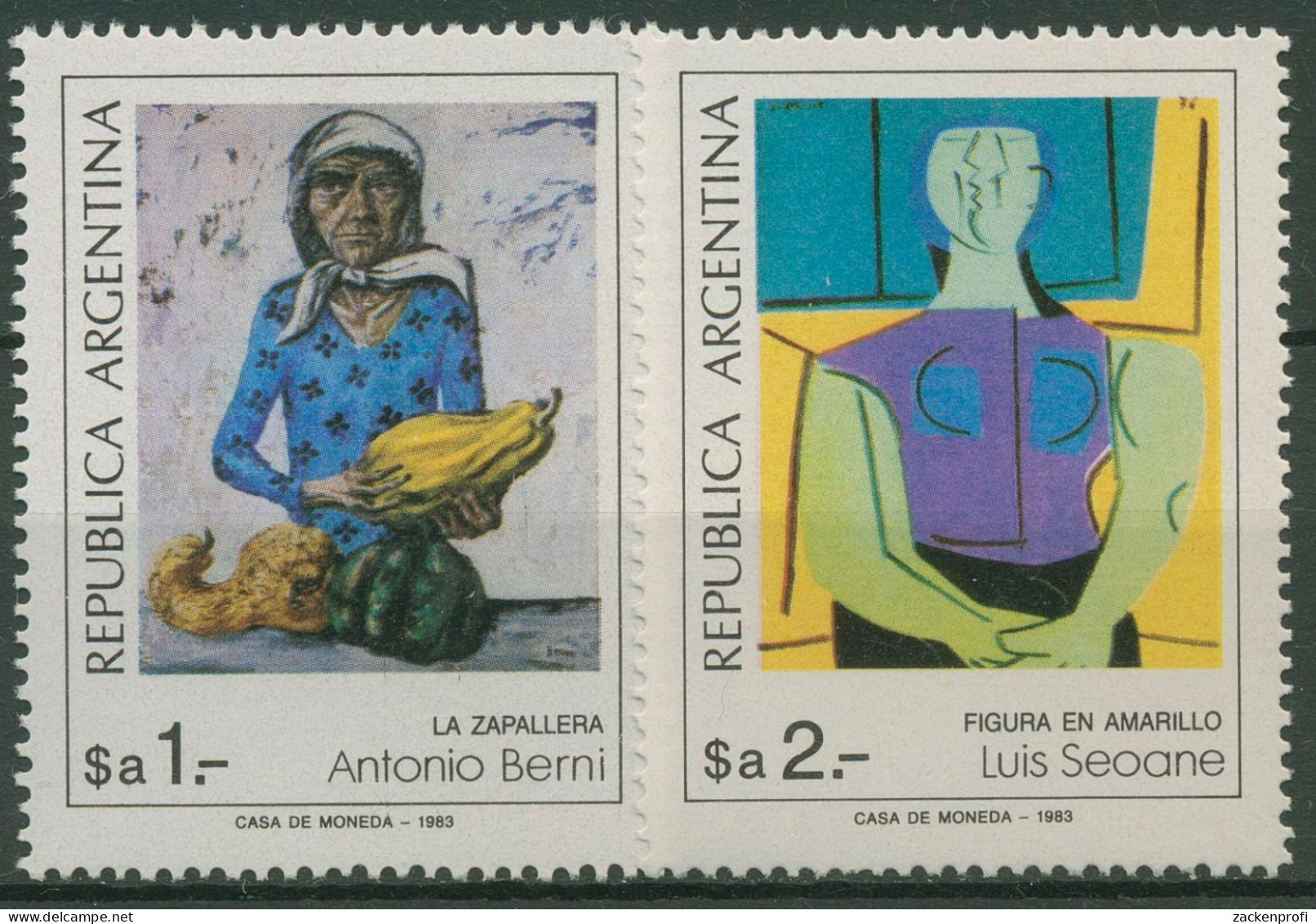 Argentinien 1983 Gemälde 1656/57 Postfrisch - Ongebruikt