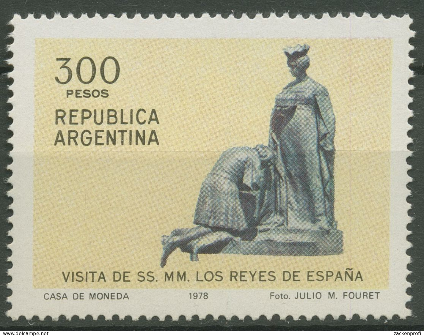 Argentinien 1978 Besuch Des Spanischen Königs Bronzestatue 1368 Postfrisch - Nuevos