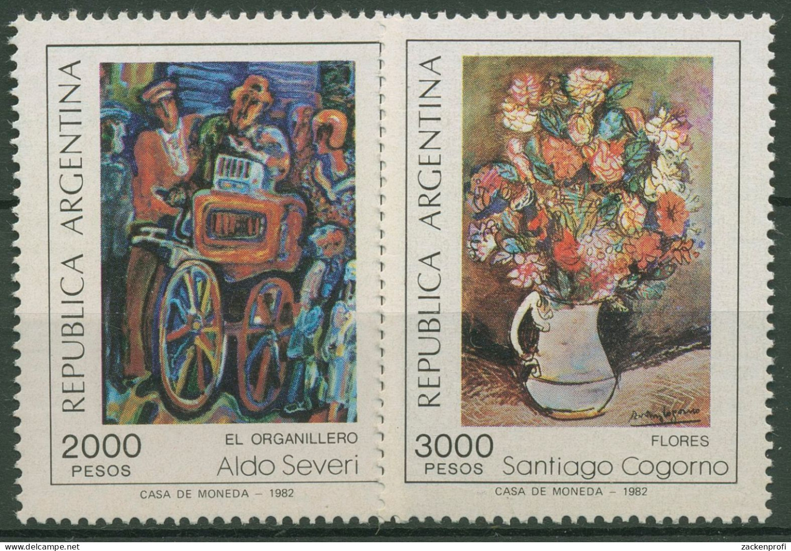 Argentinien 1982 Gemälde 1572/73 Postfrisch - Nuevos