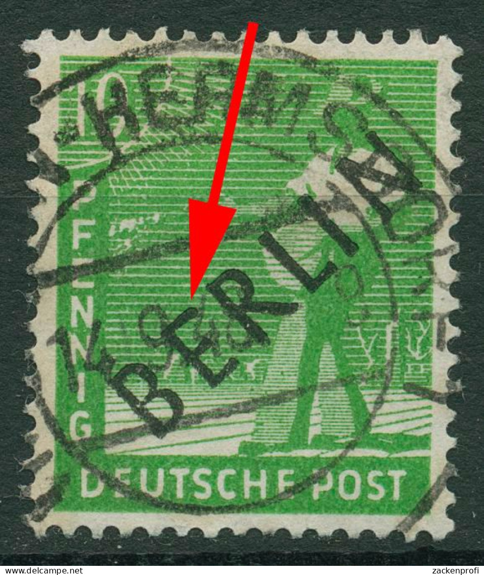 Berlin 1948 24 Pfg. Schwarzaufdruck M. Aufdruckfehler 4 II Gestempelt - Variedades Y Curiosidades