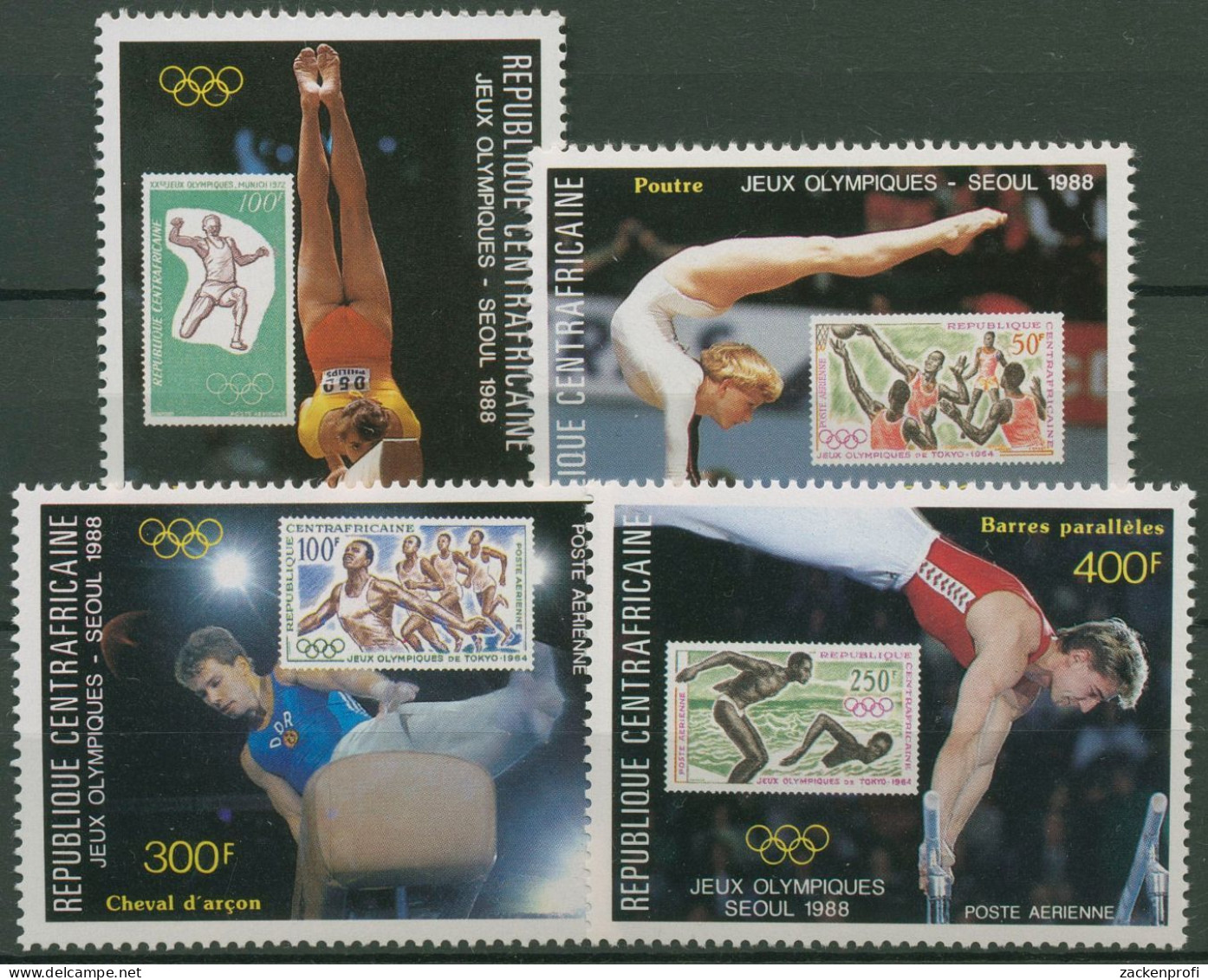 Zentralafrikanische Rep. 1988 Olympische Spiele Seoul 1331/34 Postfrisch - Central African Republic