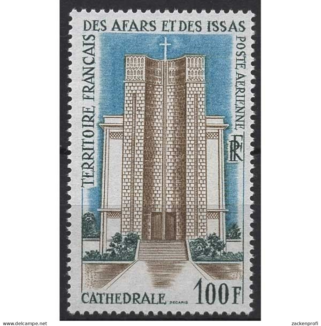 Afar Und Issa 1969 Öffentliche Gebäude Kathedrale Kirche 25 Postfrisch - Ongebruikt