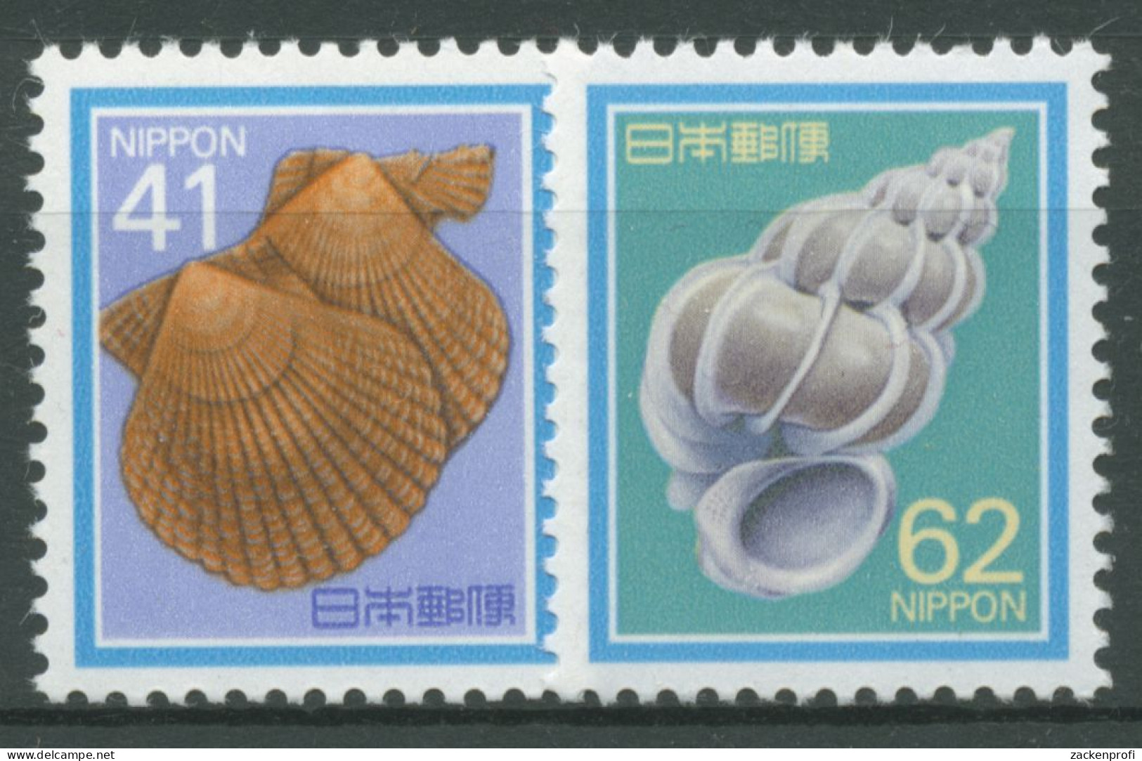 Japan 1989 Kulturerbe: Muscheln 1831/32 A Postfrisch - Unused Stamps