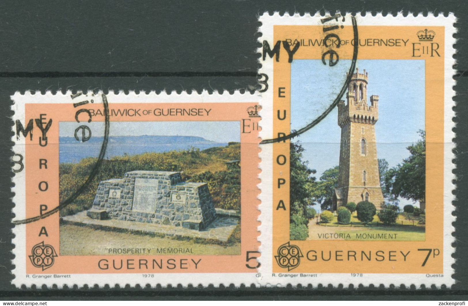 Guernsey 1978 Europa CEPT Baudenkmäler 161/62 Gestempelt - Guernsey