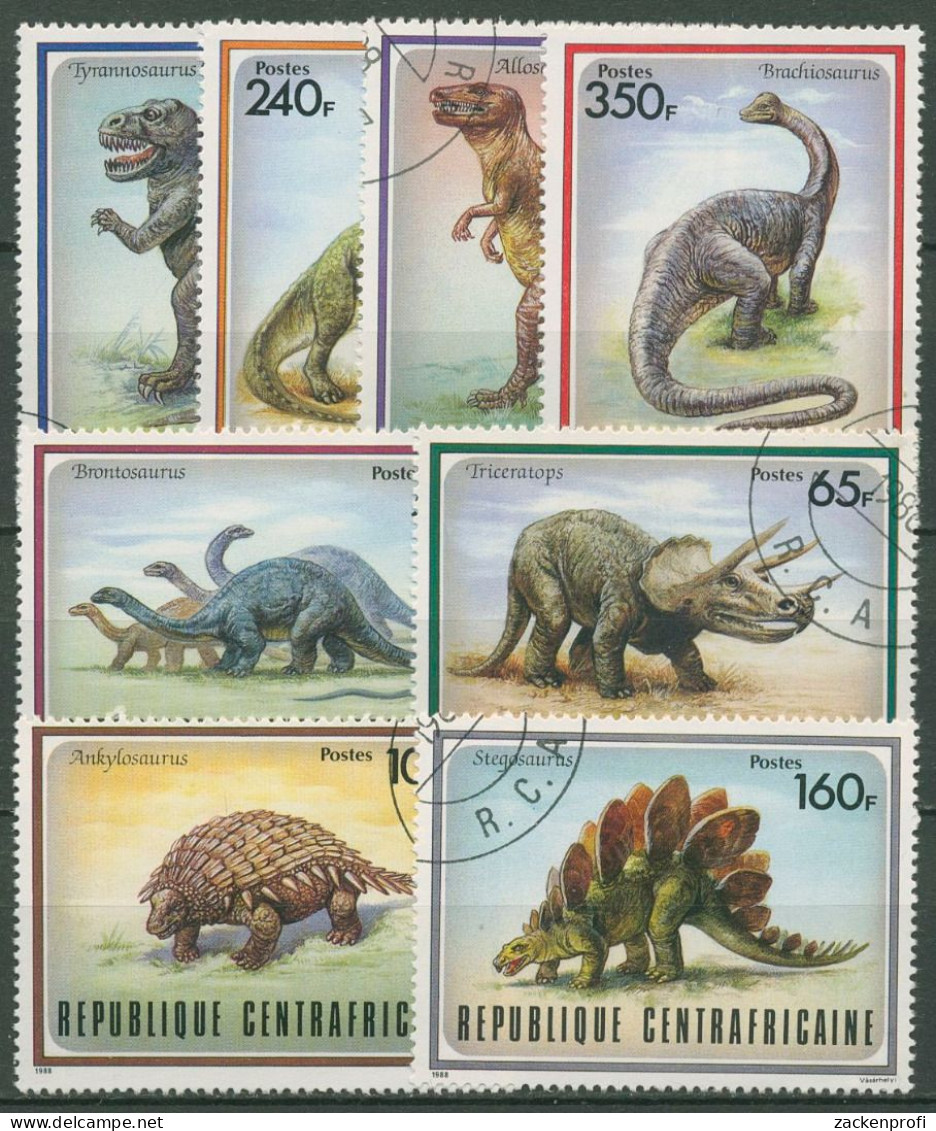 Zentralafrikanische Republik 1988 Dinosaurier 1312/19 Gestempelt - Central African Republic