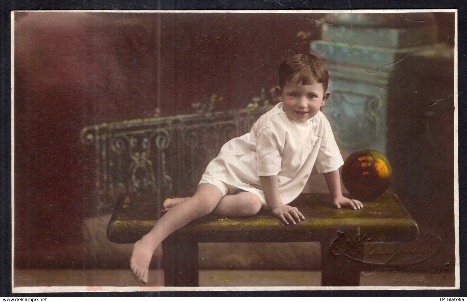 Argentina - Circa 1920 - Colorized - Little Boy Posing - Portraits