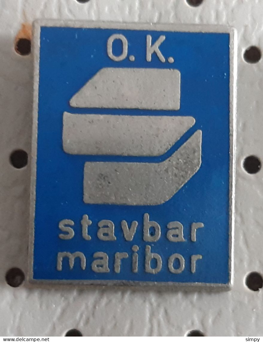 Volleyball Club OK Stavbar Maribor Slovenia Ex Yugoslavia  Vintage Pin - Voleibol