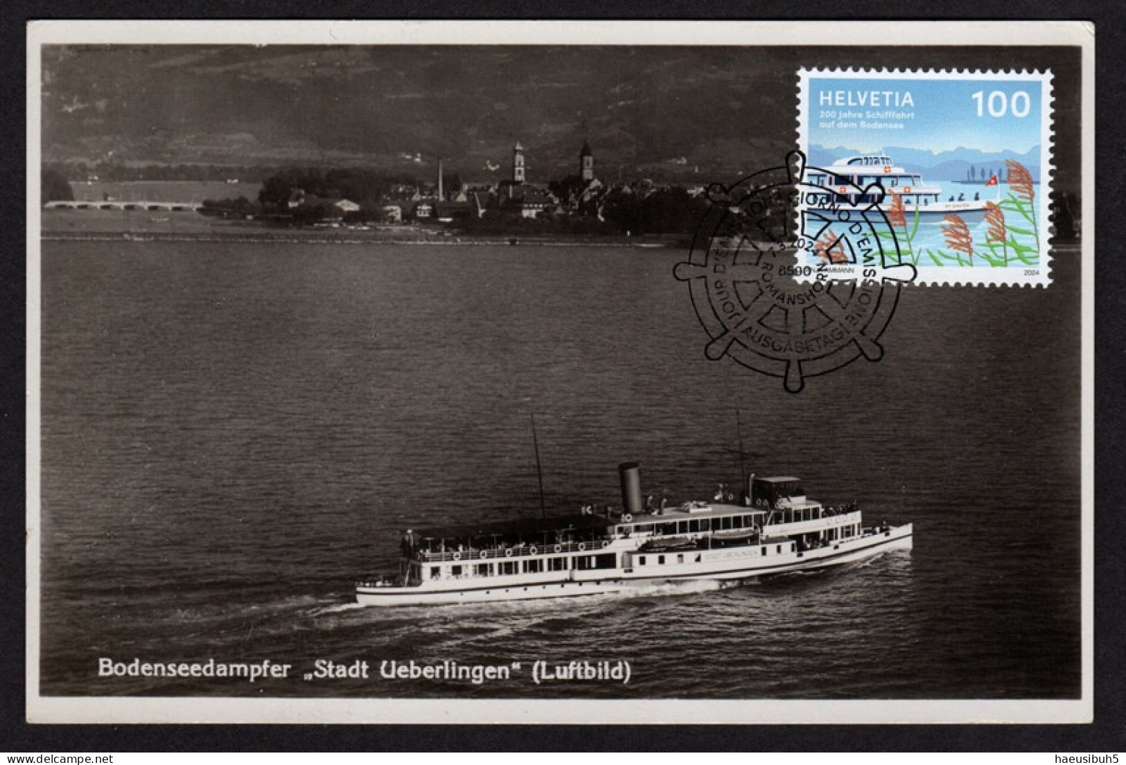 Maximumkarte 2024 Bodensee Schifffahrt - Antike Karte - Maximum Cards