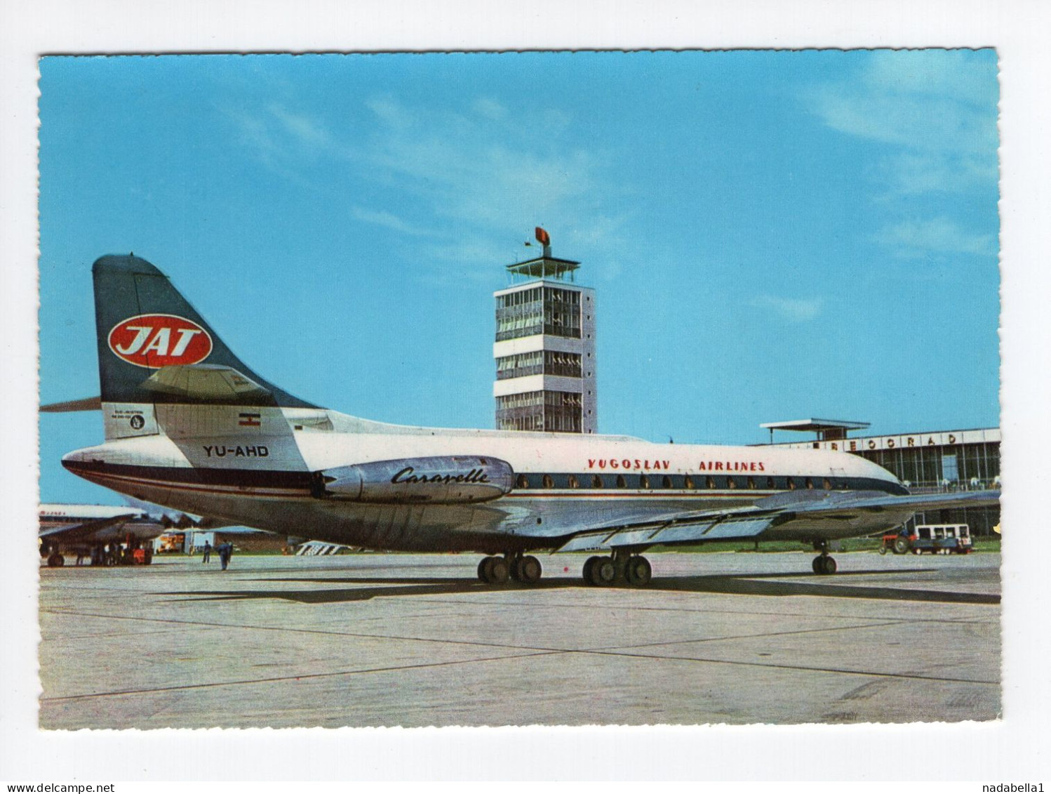 1970? CARAVELLE,AIRPLANE,YUGOSLAVIA,JAT,BELGRADE AIRPORT,MINT - 1946-....: Era Moderna