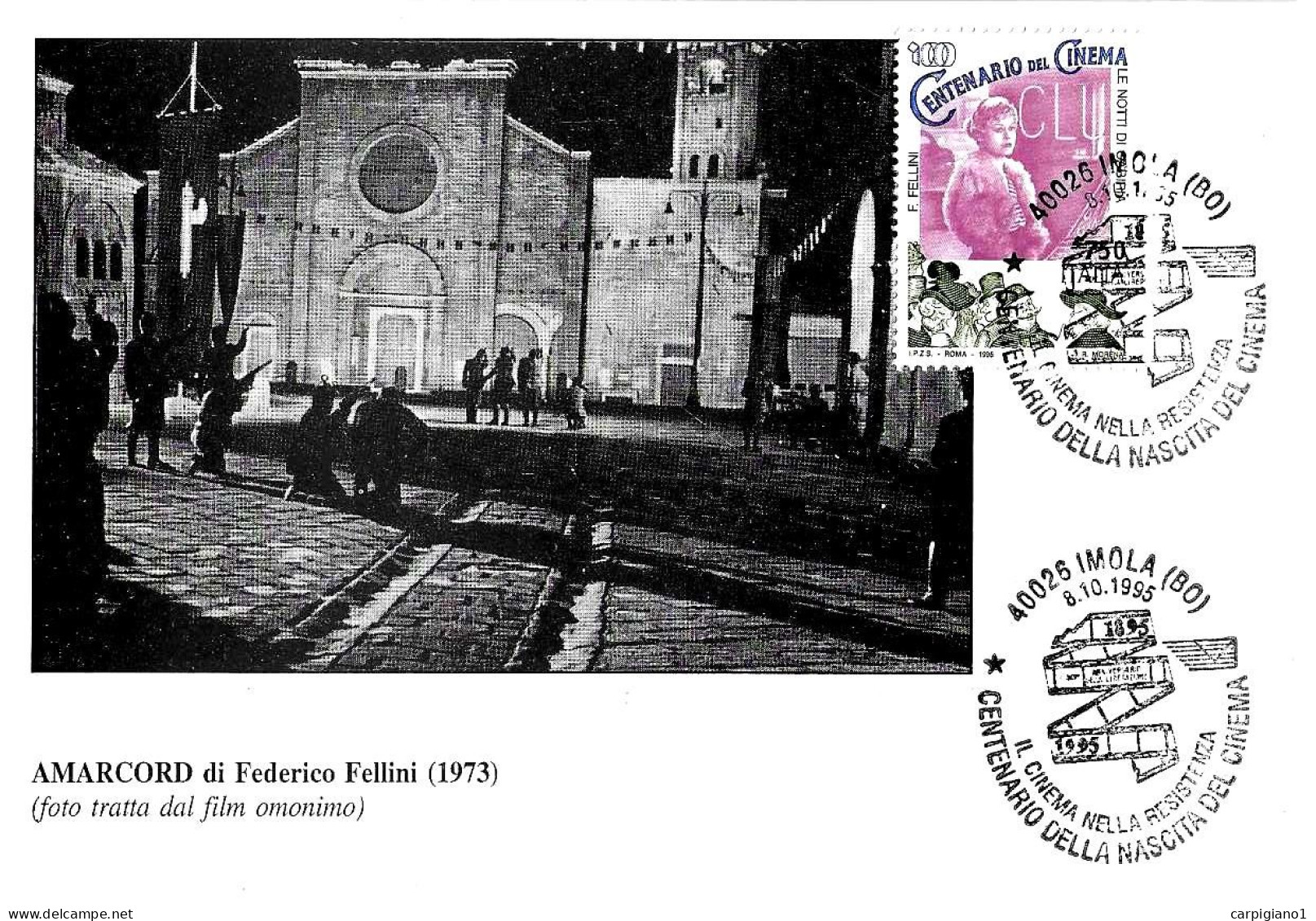 ITALIA ITALY - 1995 IMOLA (BO) Centenario Cinema - Cinema Nella Resistenza Su Cartolina XXI Mostra Collezionismo - 8159 - 1991-00: Marcophilie