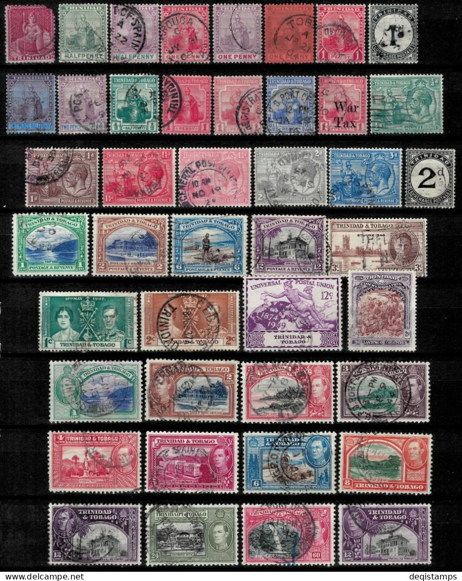 Trinidad And Tobago Stamps 1860-1960 Year  Used Collection - Trinidad & Tobago (...-1961)