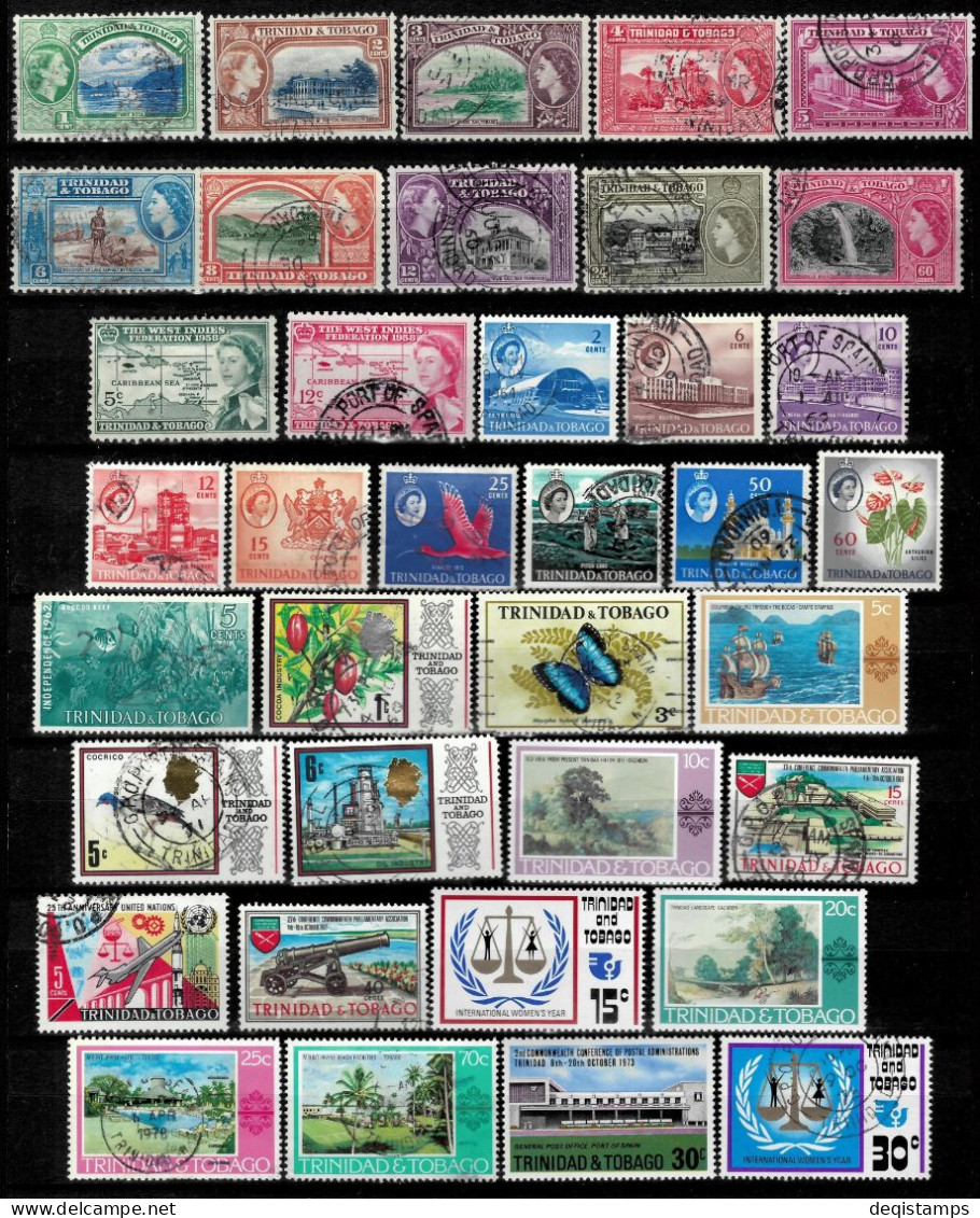 Trinidad And Tobago Stamps 1860-1960 Year  Used Collection - Trinidad En Tobago (...-1961)