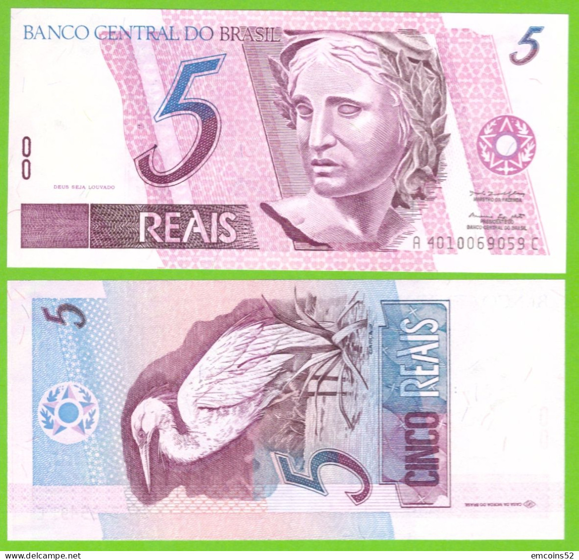 BRAZIL 5 REAIS 1997/2011  P-244Ad UNC - Brasilien