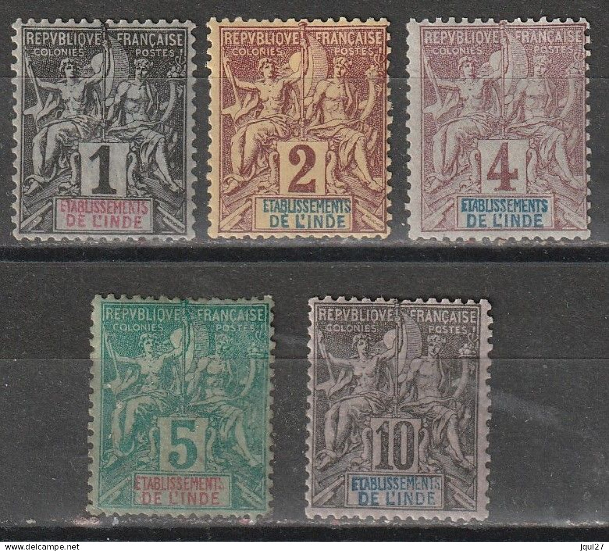 Inde N° 1 - 5 * - Unused Stamps