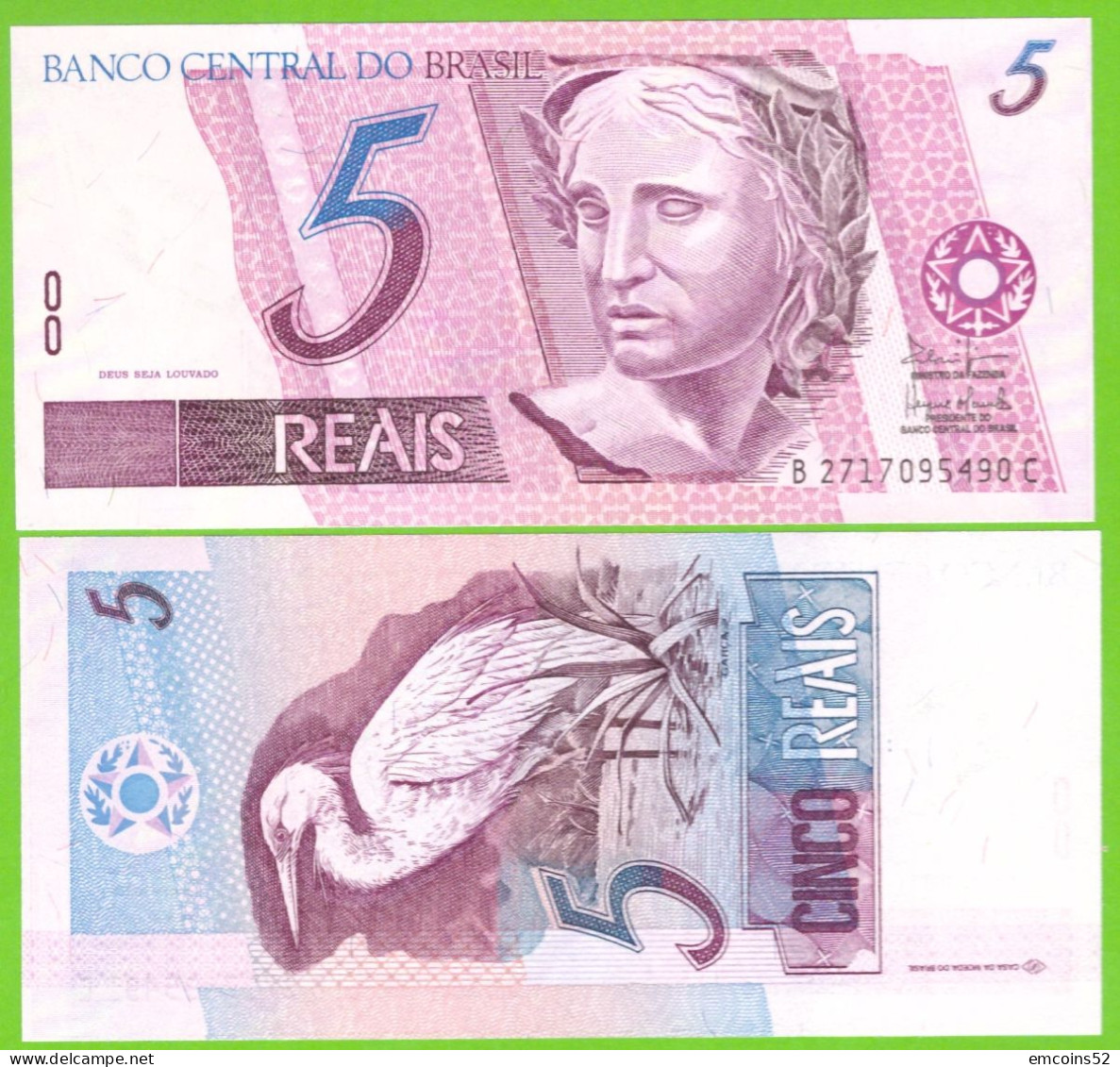 BRAZIL 5 REAIS 1997/2011  P-244Af UNC - Brasil