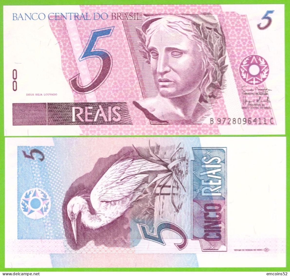 BRAZIL 5 REAIS 1997/2011  P-244Ah UNC - Brasilien