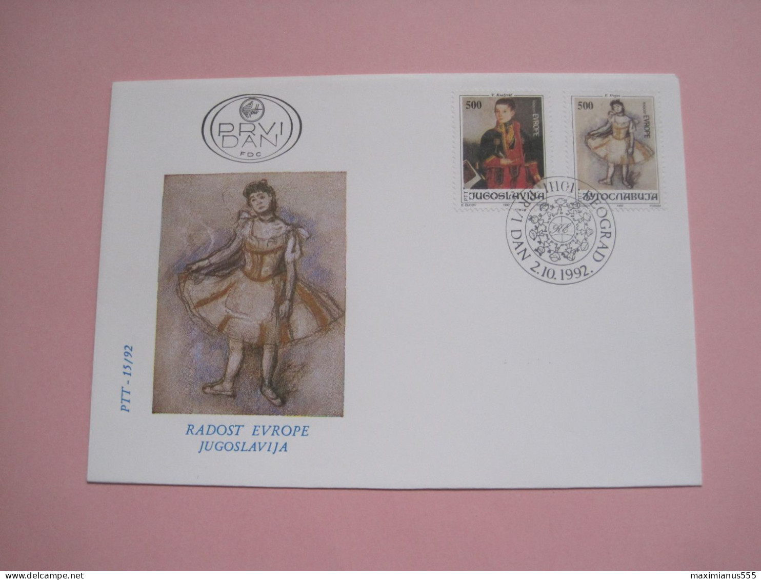 Yugoslavia FDC 1992 (5) - Brieven En Documenten