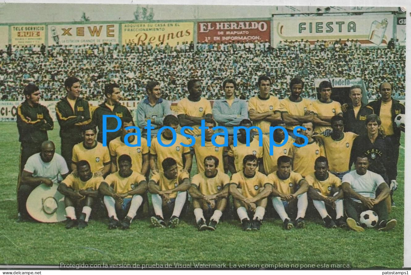 226039 BRAZIL BRASIL SOCCER FUTBOL EQUIPO AÑO 1970 NO POSTAL POSTCARD - Autres