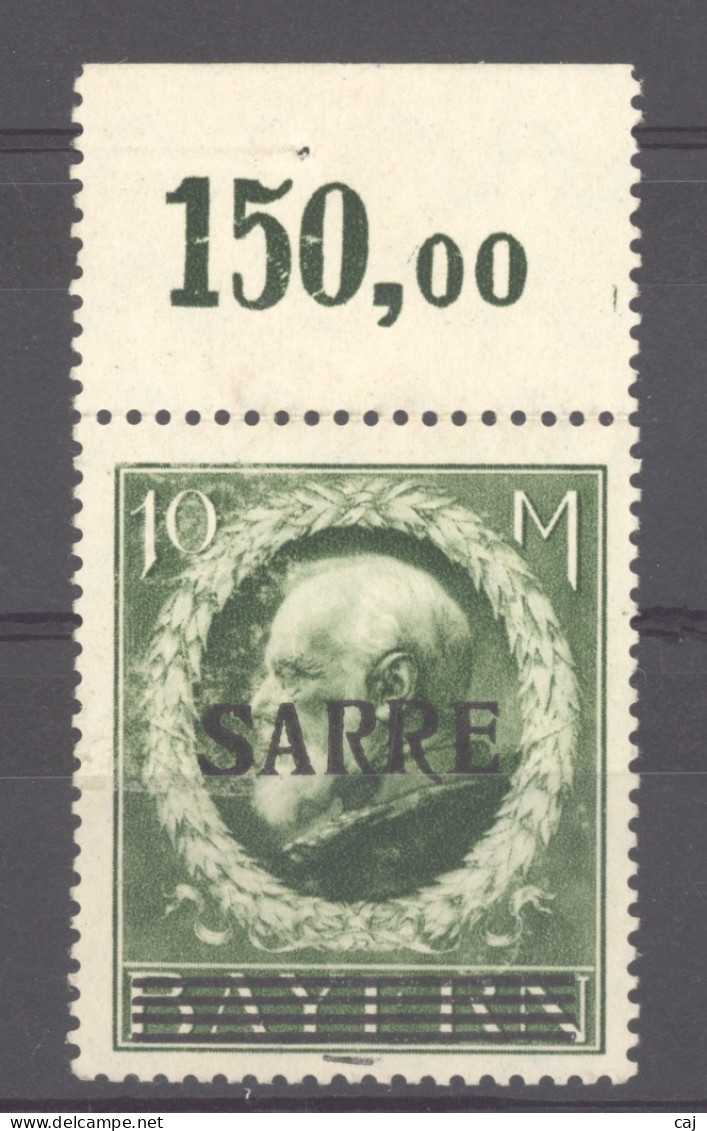 Sarre  :  Yv  31  * - Unused Stamps