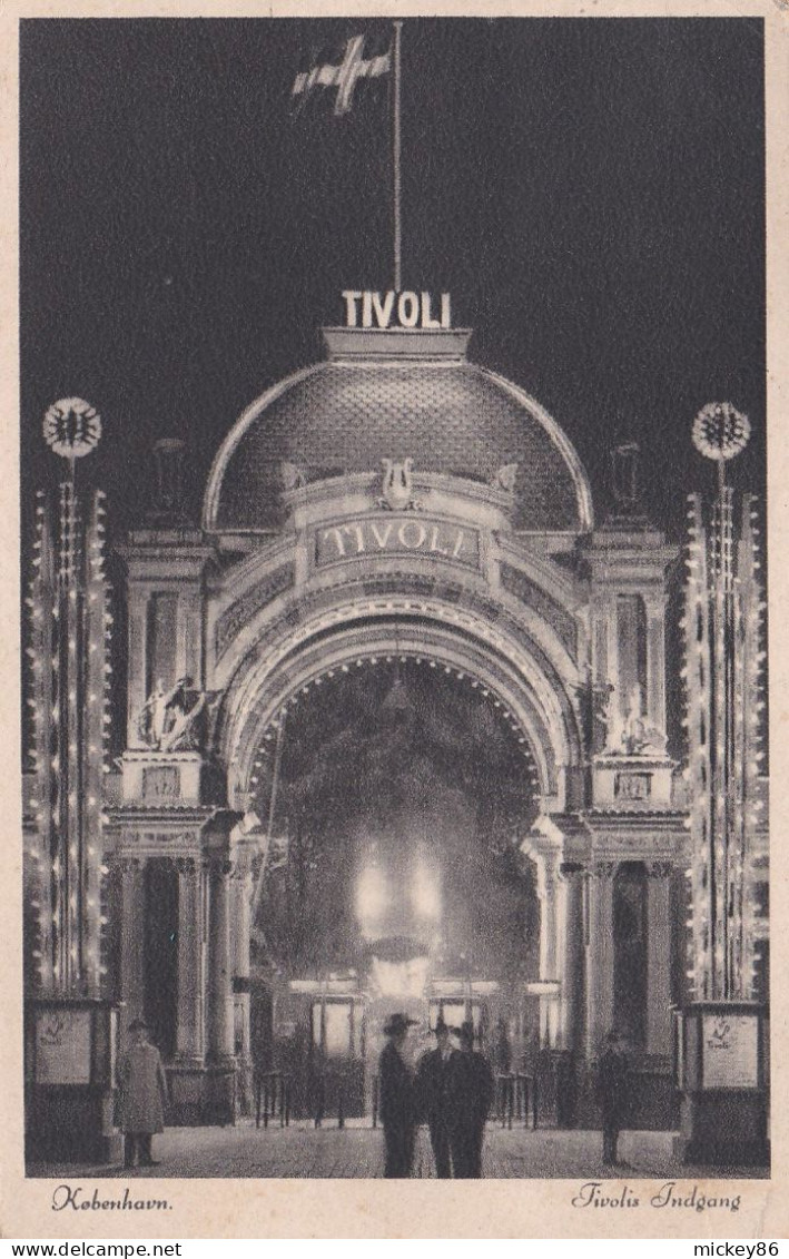 Danemark--COPENHAGUE -KOBENHAVN --1937-- TIVOLI  Indgang  (animée)...timbres....cachets - Danemark