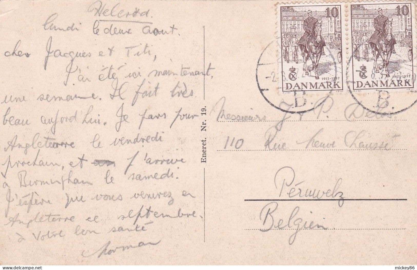 Danemark--COPENHAGUE -KOBENHAVN --1937-- TIVOLI  Indgang  (animée)...timbres....cachets - Danemark